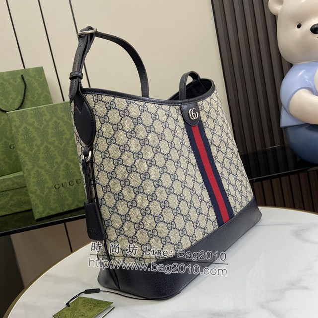 Gucci專櫃古馳最新款Ophidia系列GG中號肩背包水桶包 jh2226型號：781392